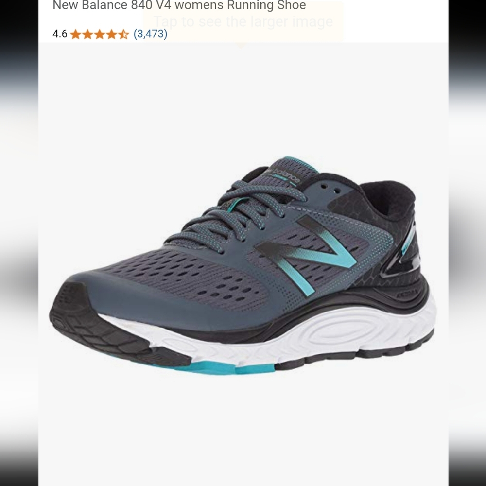 New Balance 840 V4 Women's Running Shoe Size 8 Gray And Teal Good Condition